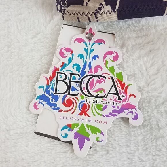 Becca by Rebecca Virtue Purple Floral Bikini Top - Picture 8 of 10